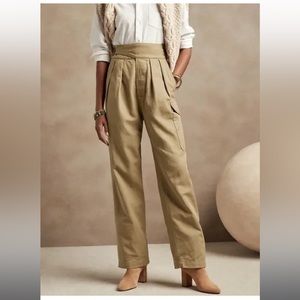 Cotton-Linen blend Utility pants